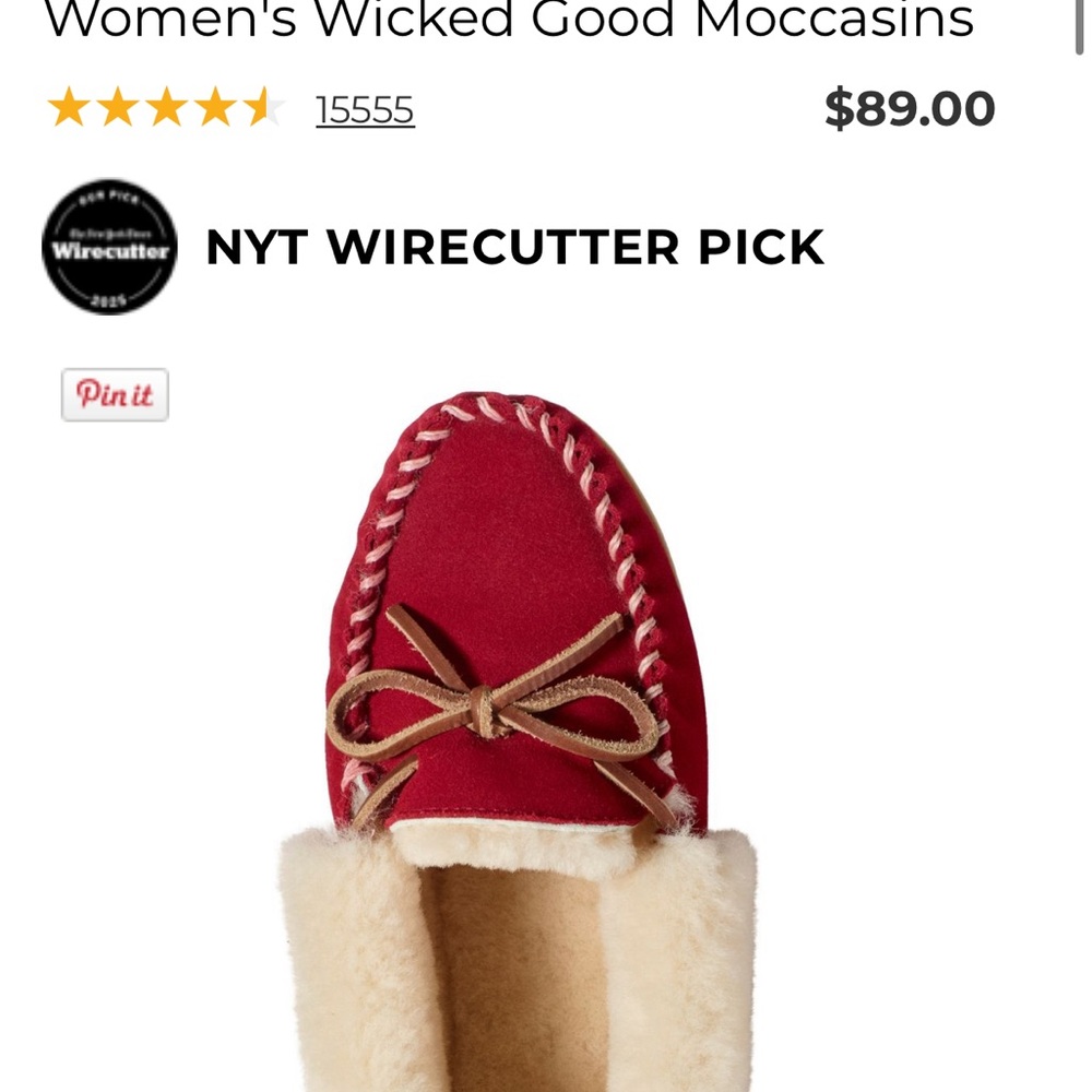 LL Bean Wicked Good Moccasin Slippers - Picture 3 of 3